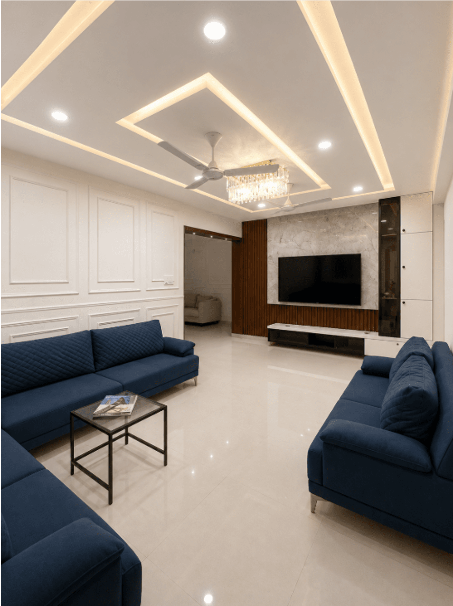 DHARA INFRA residential interior design project showcasing elegant living space